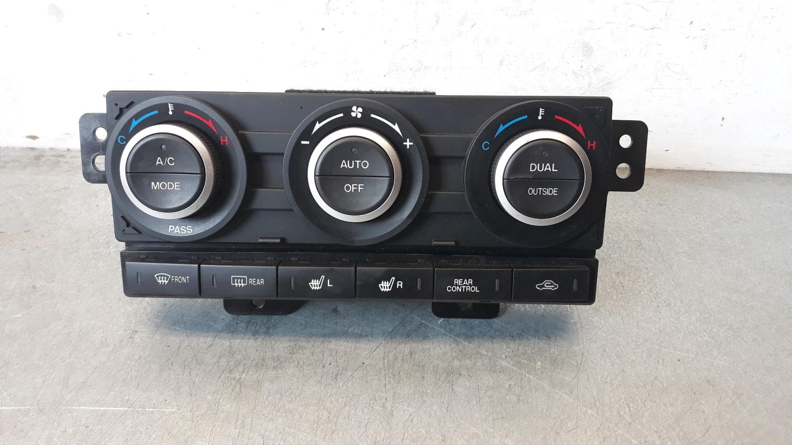Used auto part listing image: 2008 MAZDA CX9 HEATER AC CONTROLS MAIN CONTROL, W/ HEATED SEAT TYPE, TB, 12/07-06/09 0000051113