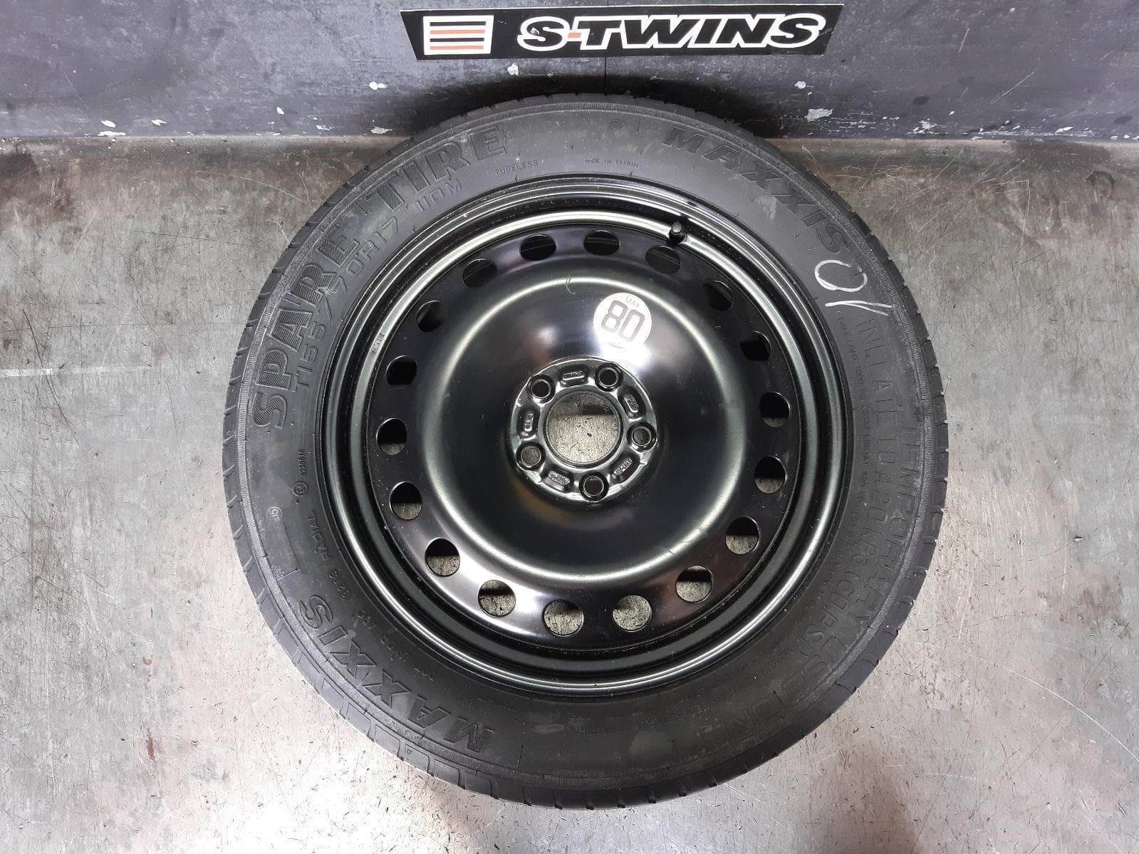 Used auto part listing image: 2014 FORD KUGA WHEEL STANDARD STEEL SPACE SAVER SPARE, TF, TITANIUM, 11/12-09/16 0000355343