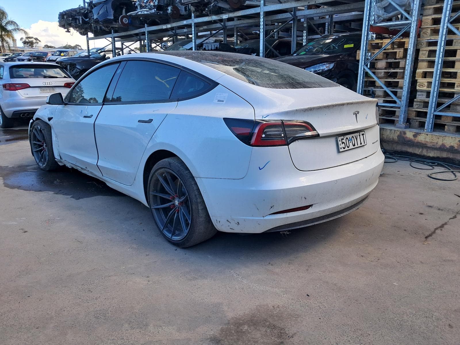 Featured wrecking vehicle: 2022 TESLA MODEL 3 (stock 8809)