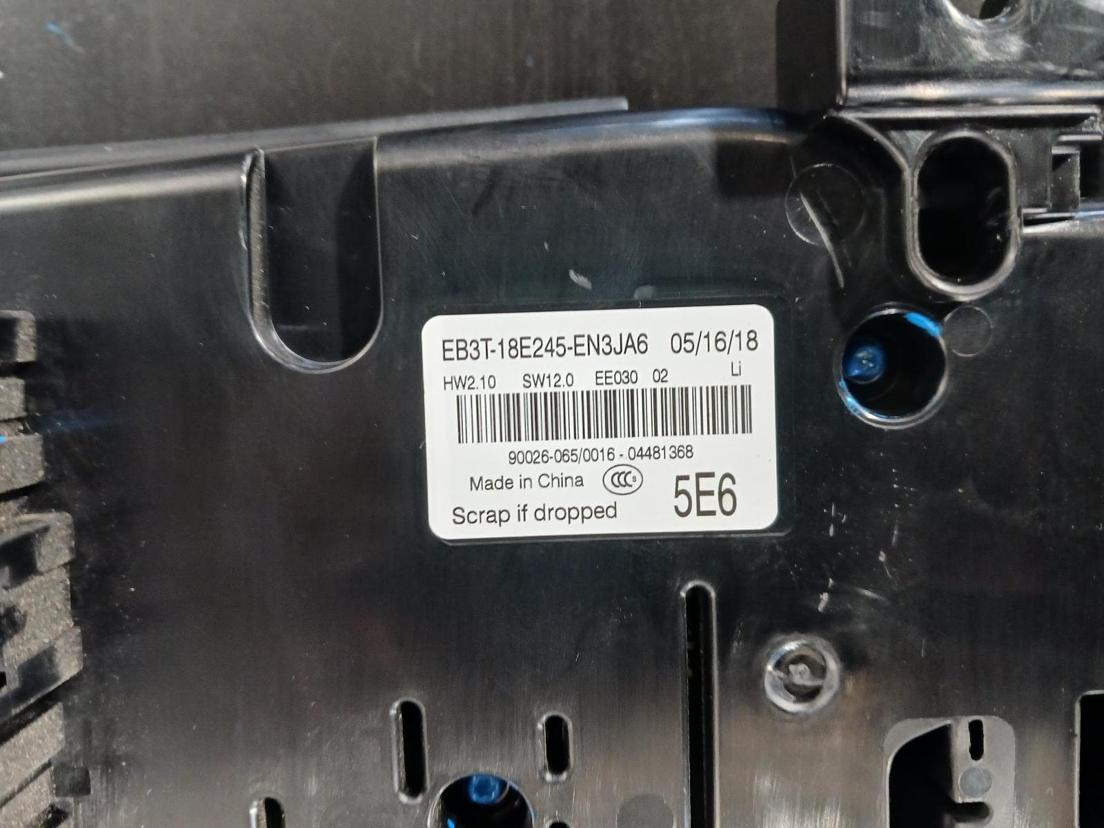 Used auto part listing image: 2018 FORD RANGER HEATER AC CONTROLS PX, CLIMATE CONTROL, NON HEATED SEATS TYPE, 06/15-04/22 0000213345