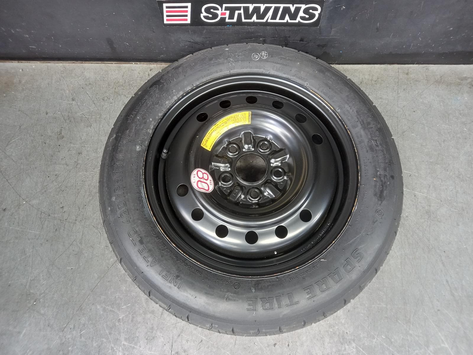 Used auto part listing image: 2015 HONDA HRV WHEEL STANDARD STEEL SPACE SAVER SPARE, 16x4IN, RU5, 12/14-10/21 0000363031