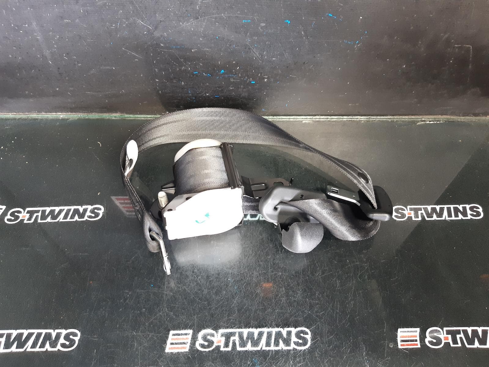 Used auto part listing image: 2017 FORD RANGER SEAT BELT STALK LH REAR, SEAT BELT ONLY, DUAL CAB, PX SERIES 2 & 3, 06/15-04/22 0000366037