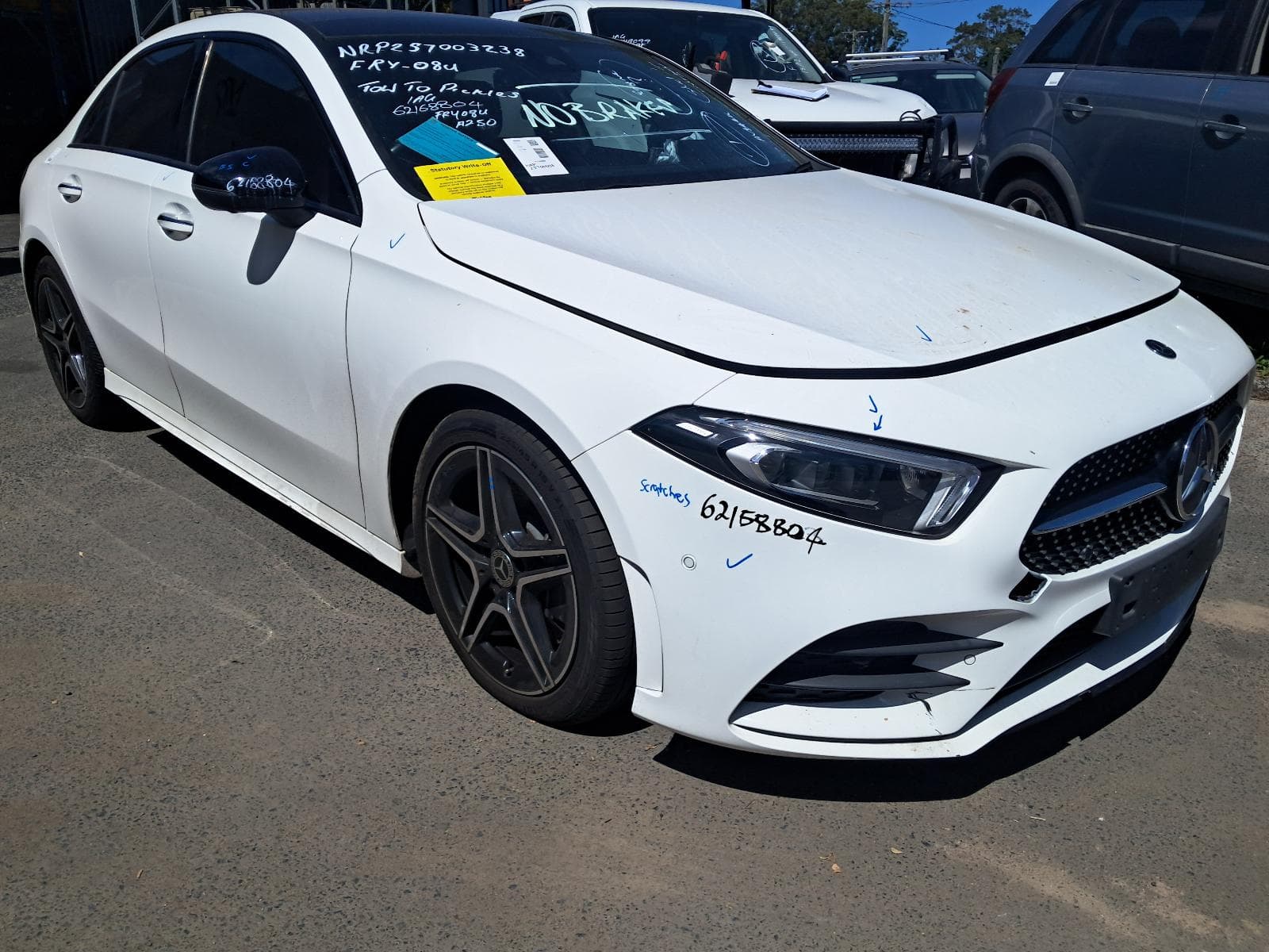 Featured wrecking vehicle: 2020 MERCEDES A CLASS (stock SPN538)