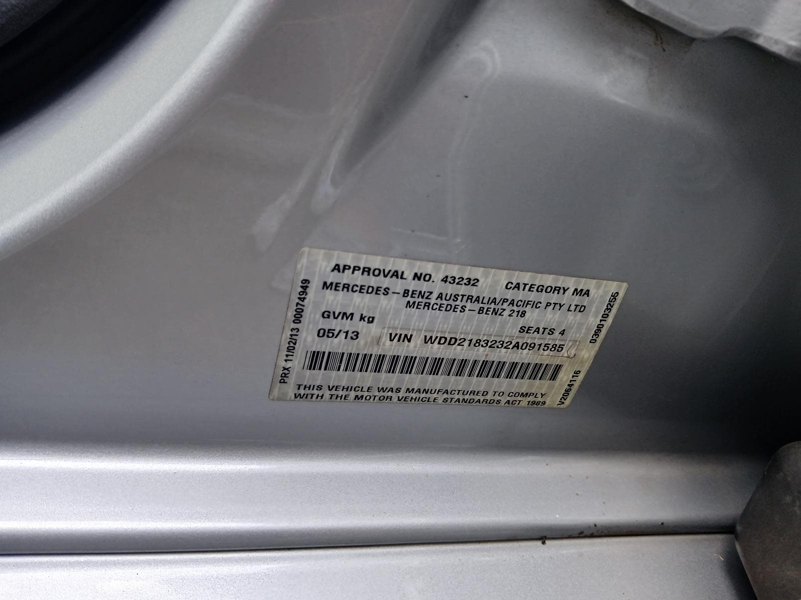 2013 MERCEDES CLS CLASS 9