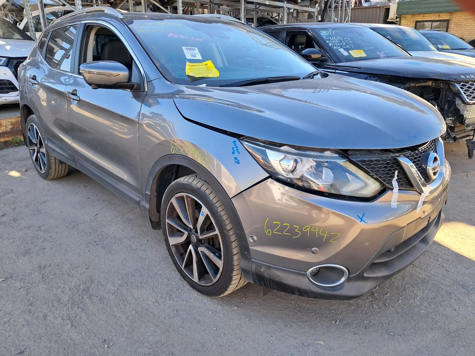 Featured wrecking vehicle: 2016 NISSAN QASHQAI (stock 10758)