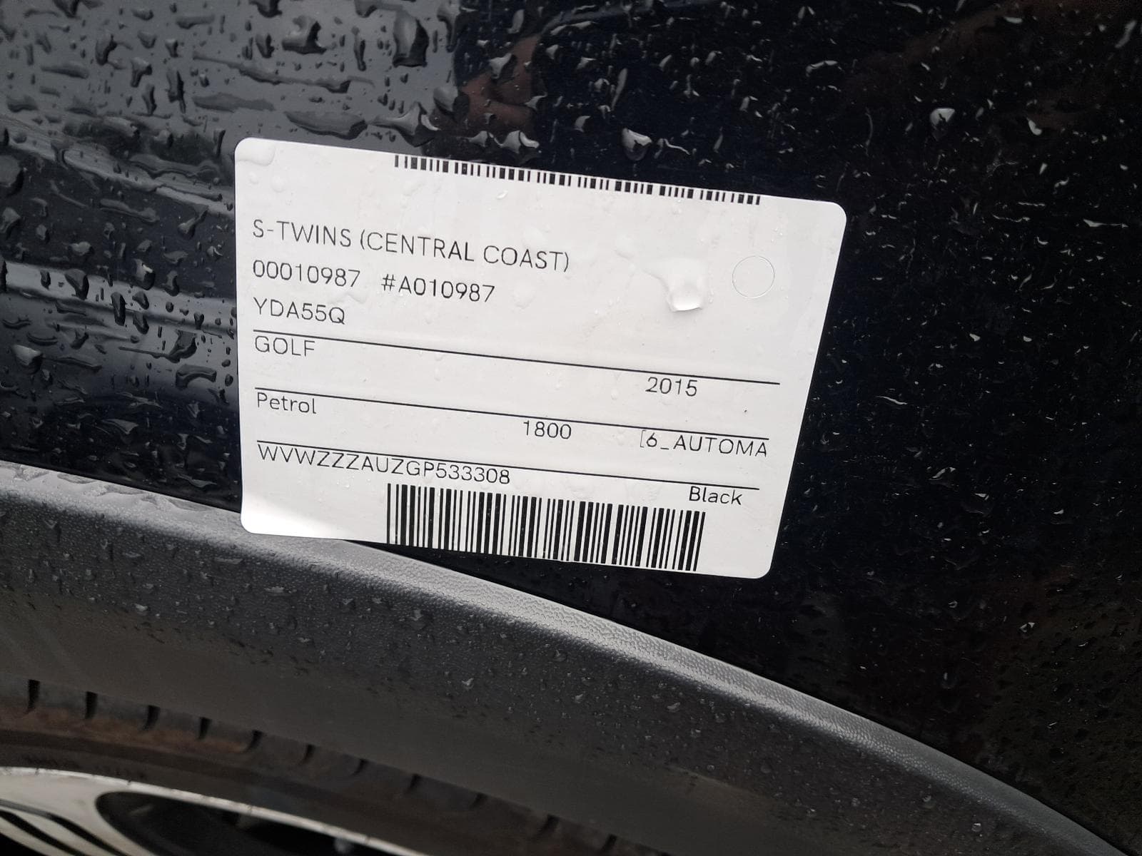 Featured wrecking vehicle: 2015 VOLKSWAGEN GOLF (stock 10987)