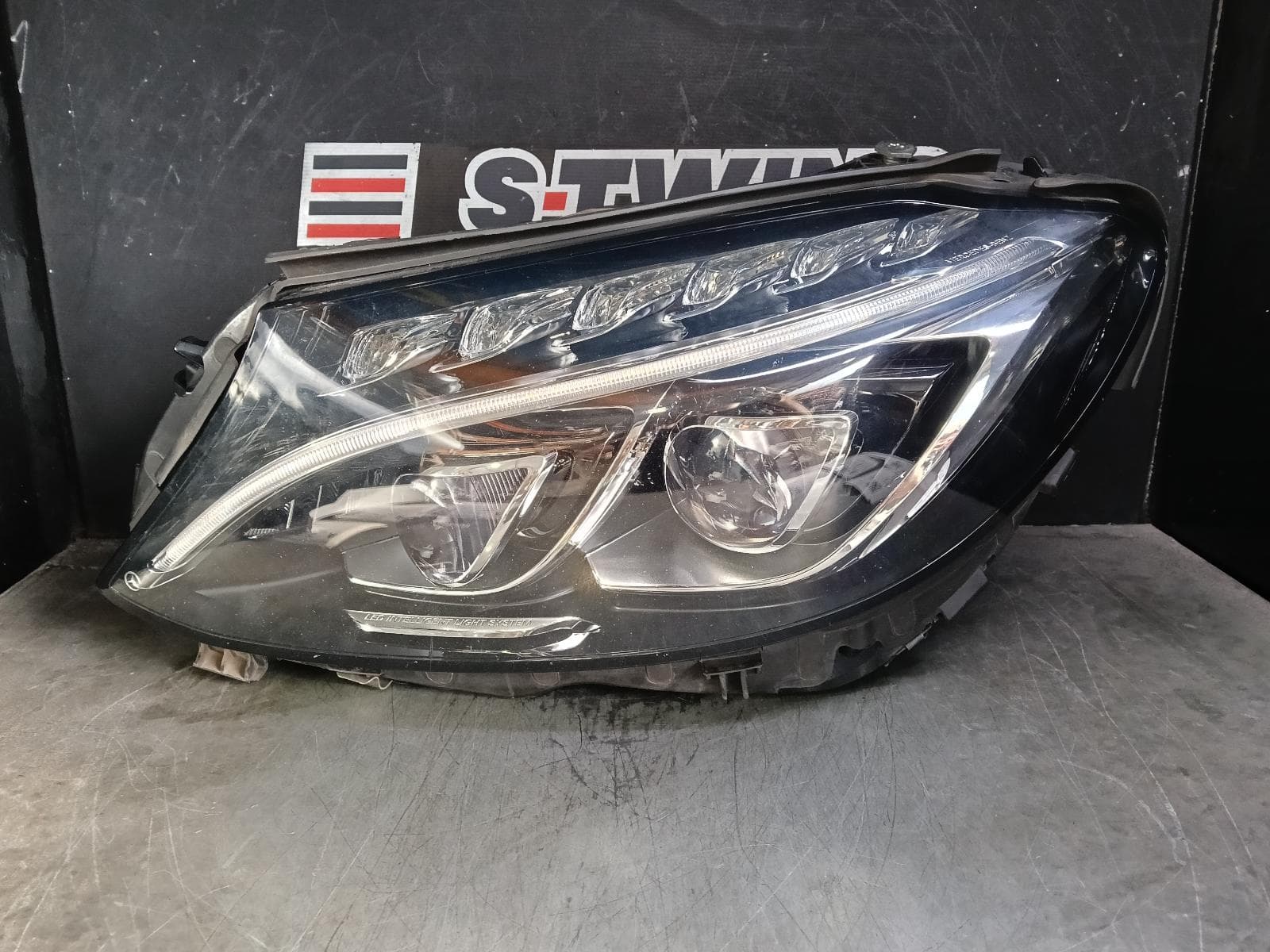 Used auto part listing image: 2018 MERCEDES C CLASS LEFT HEADLAMP C205/A205, LED TYPE, ADAPTIVE, DUAL PROJECTOR, 07/16-07/18 0000407243