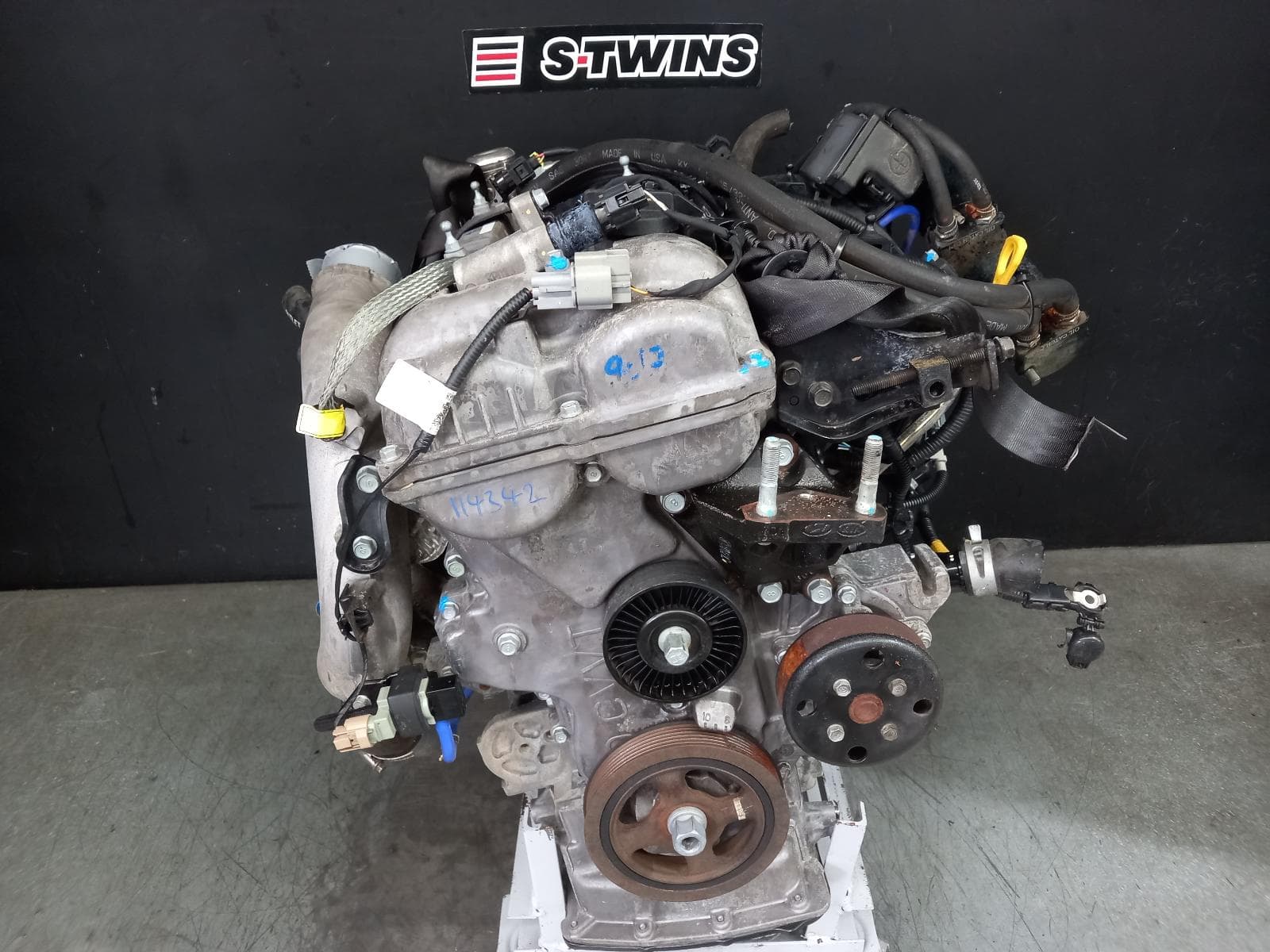 Used auto part listing image: 2014 HYUNDAI VELOSTER ENGINE PETROL, 1.6, G4FJ, TURBO, FS, 06/12-02/18 0000390188
