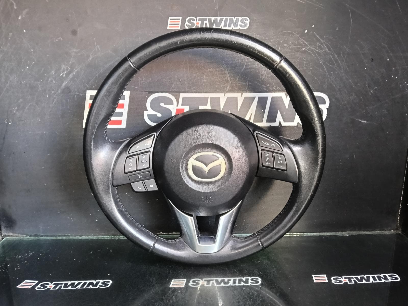 Used auto part listing image: 2014 MAZDA CX5 STEERING WHEEL LEATHER, KE, 02/12-12/16 0000387750