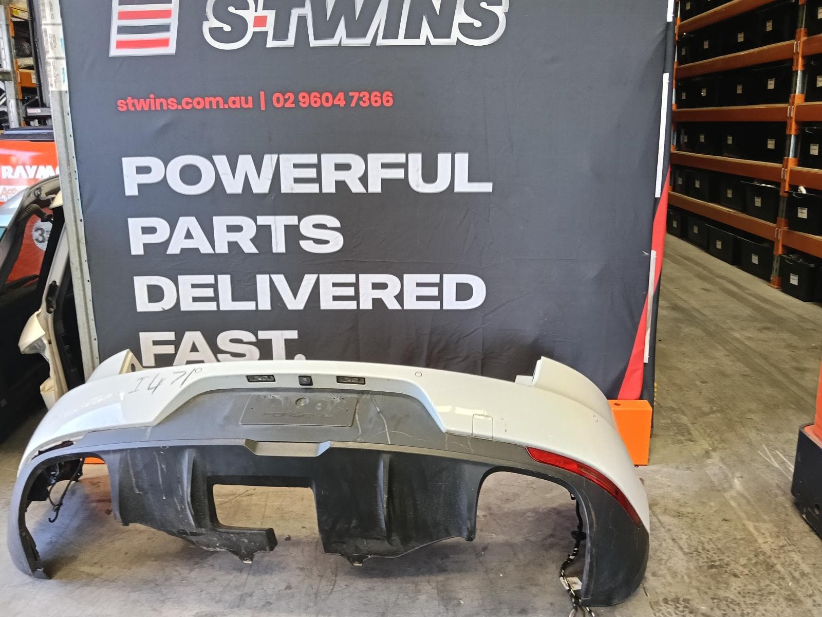 Used auto part listing image: 2017 PORSCHE MACAN REAR BUMPER BUMPER BAR (2 PIECE), STANDARD/S TYPE, 95B, 06/14-07/18 0000394823