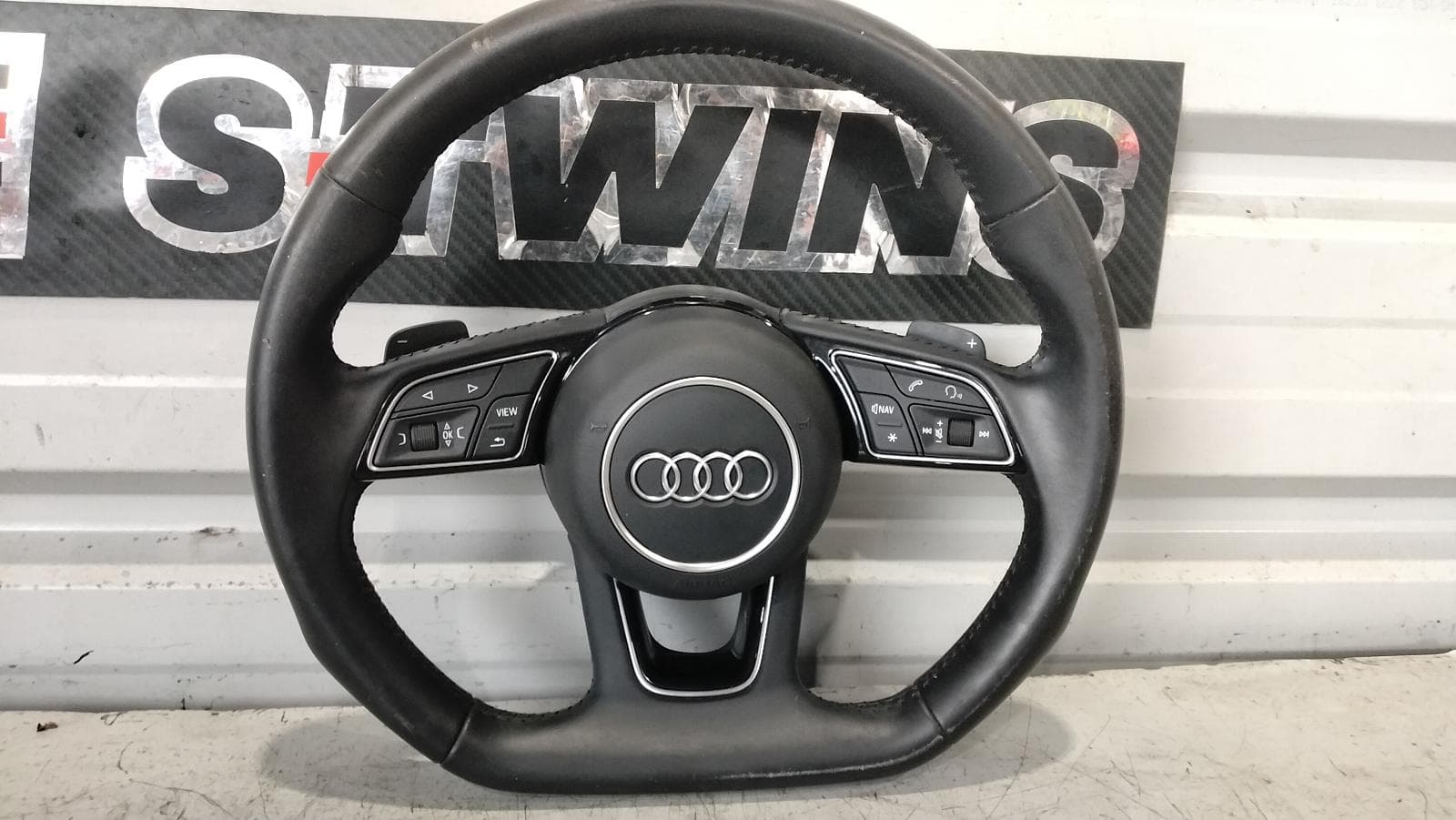 Used auto part listing image: 2020 AUDI A3 STEERING WHEEL LEATHER, 8V, STANDARD TYPE, 03/13-10/20 0000409063