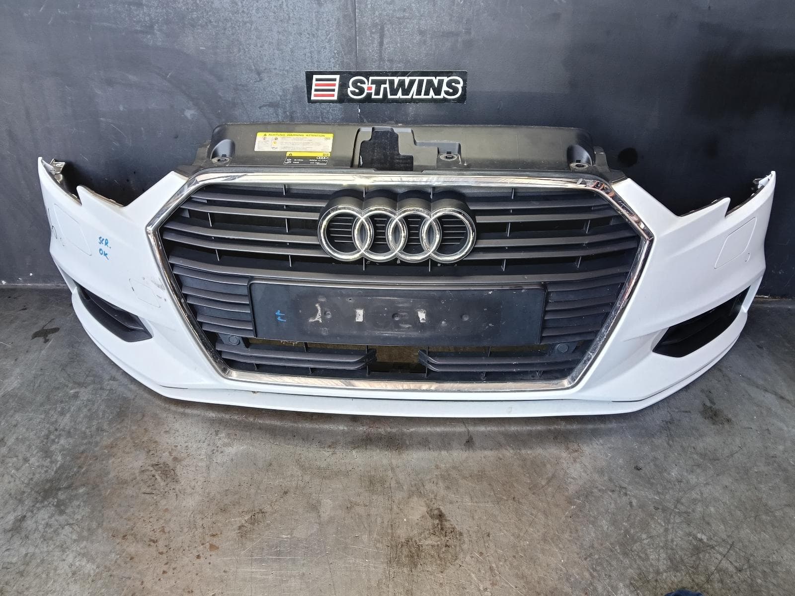 Used auto part listing image: 2016 AUDI A3 FRONT BUMPER 8V, A3, SEDAN, W/ PARK ASSIST & H/LAMP WASHER TYPE, 11/13-10/17 0000393225