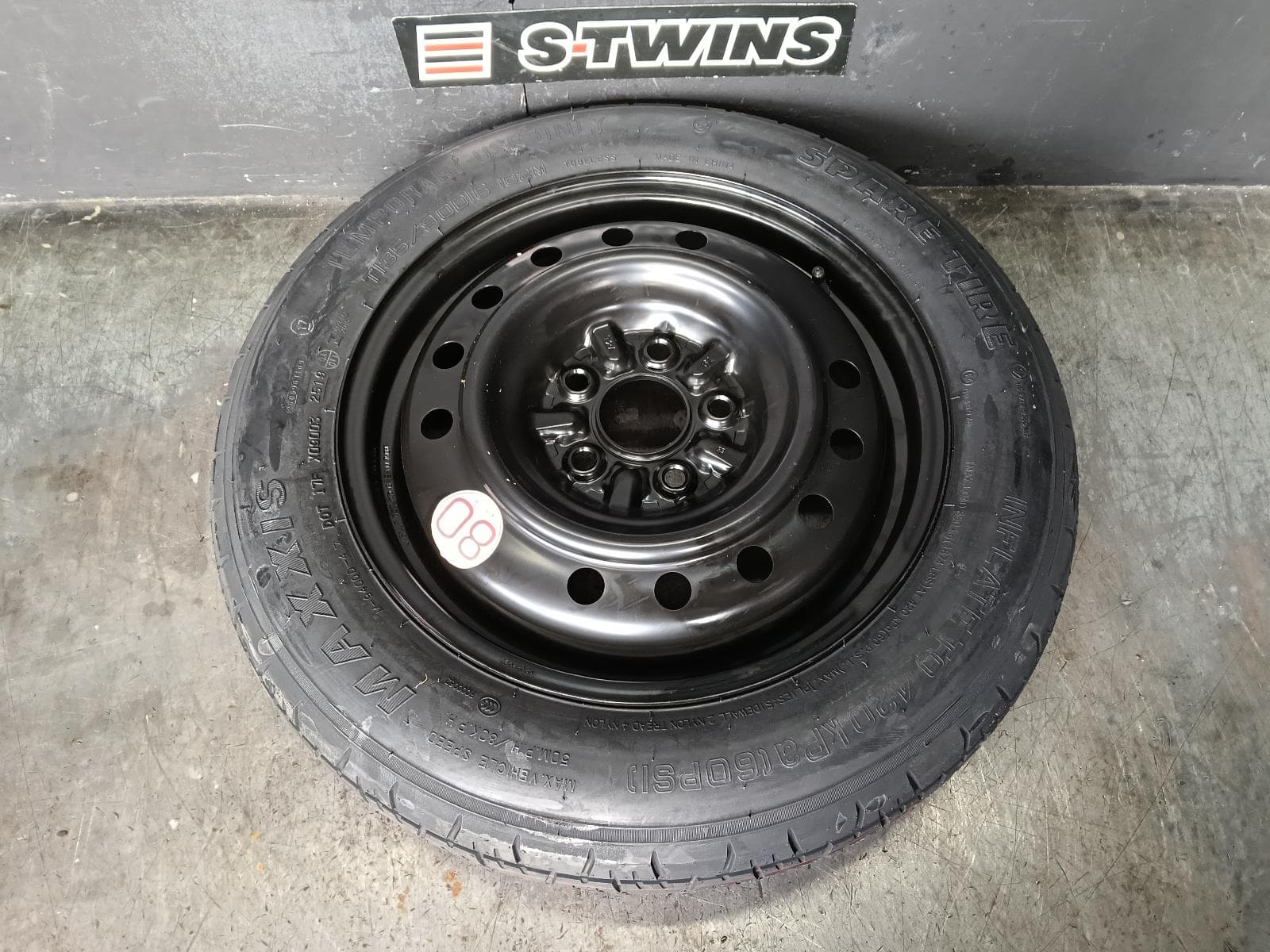 2019 HONDA HRV WHEEL STANDARD STEEL SPACE SAVER SPARE, 16x4IN, RU, 12/14-10/21 0000417790