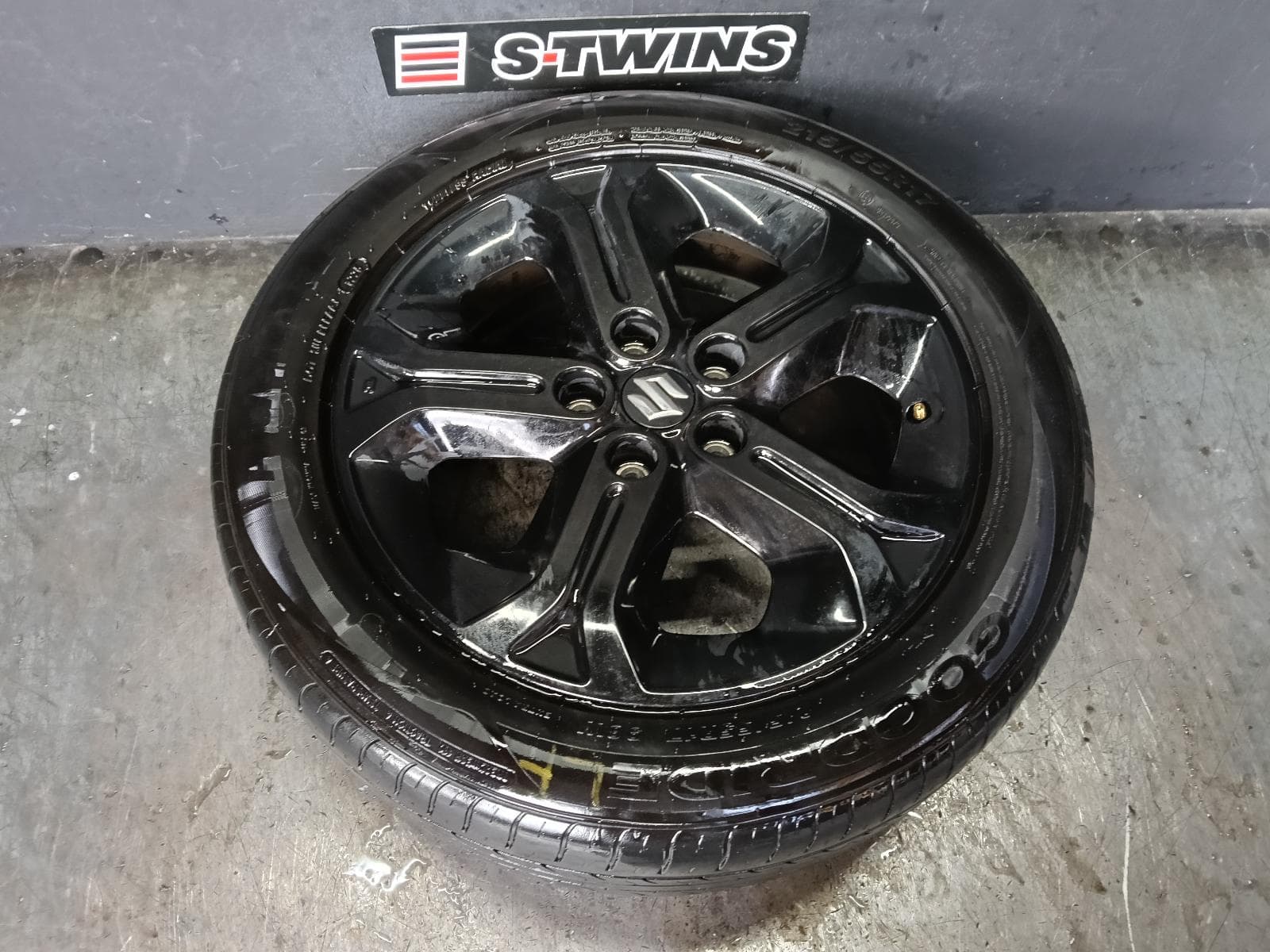 2017 SUZUKI VITARA WHEEL MAG FACTORY, 17X6.5IN, 5 Y SPOKE, HIGH GLOSS BLACK, VITARA, LY (VIN TSM), 06/15-09/18 0000419438