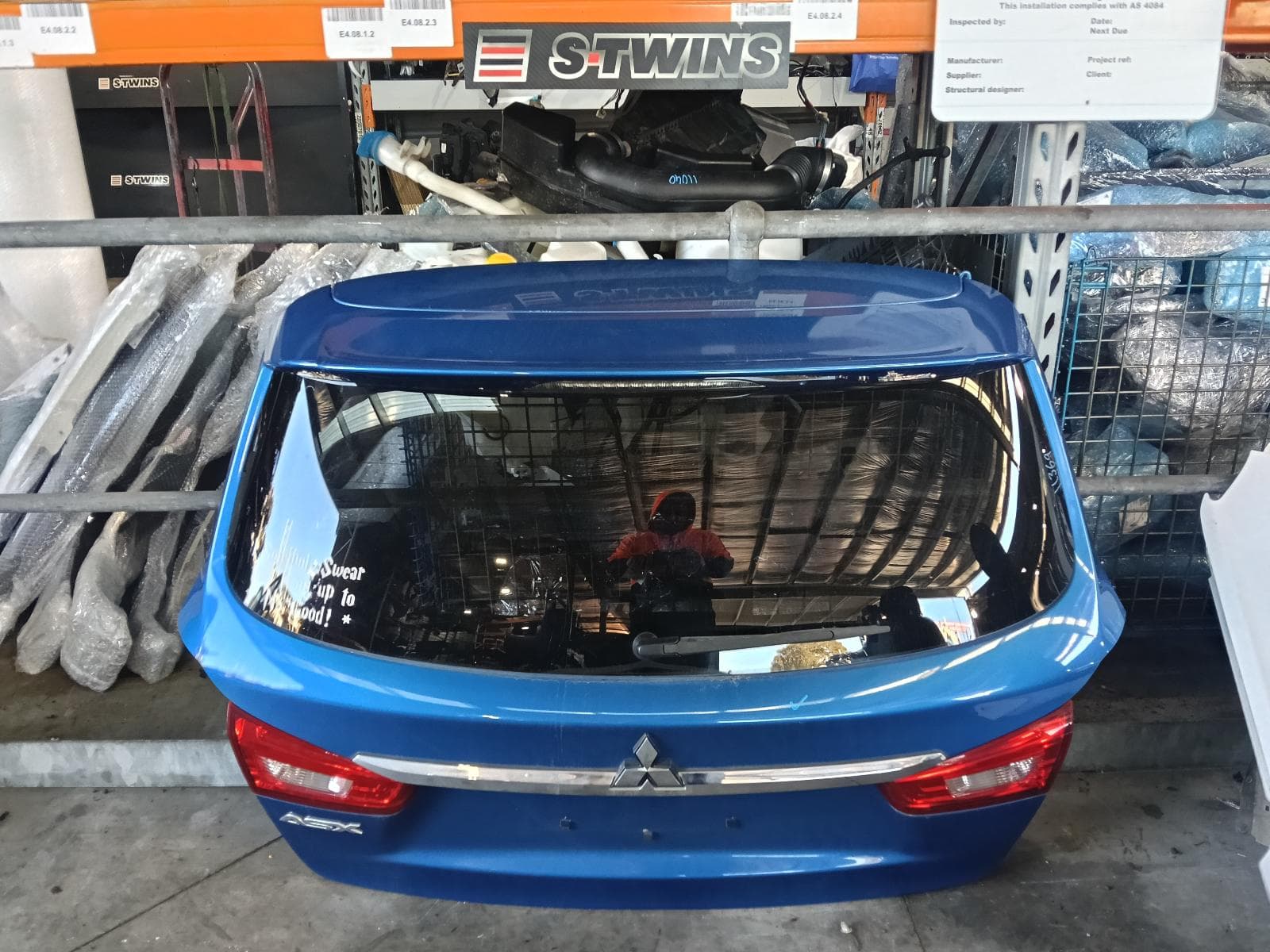 2019 MITSUBISHI ASX BOOTLID TAILGATE TAILGATE, XC, CHROME GARNISH TYPE, 07/17-07/19 0000420678