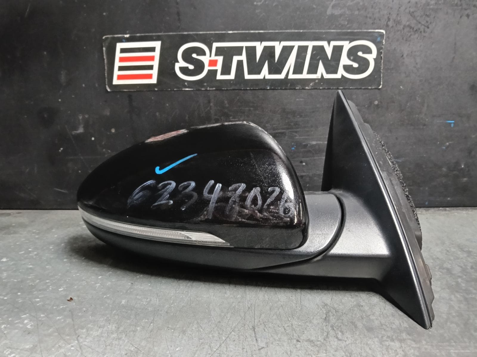 2024 KIA CERATO RIGHT DOOR MIRROR BD, HIGH GLOSS BLACK, POWER FOLD, W/ BLIND SPOT TYPE, 04/18-09/24 0000420958