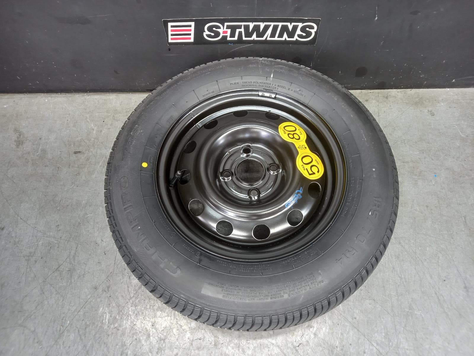 Used auto part listing image: 2021 MG MG3 WHEEL STANDARD STEEL SPACE SAVER SPARE STEEL, 14IN, SZP1, 07/16-10/24 0000383354