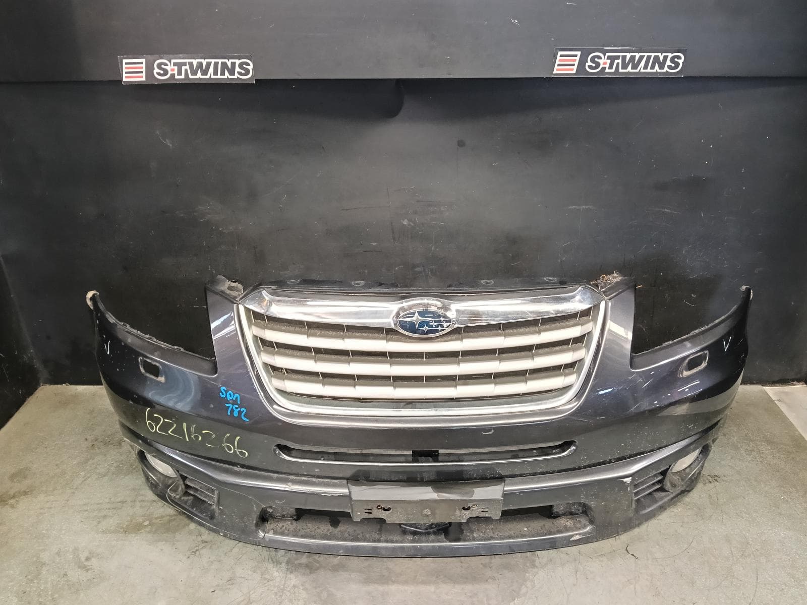 Used auto part listing image: 2012 SUBARU TRIBECA FRONT BUMPER B9, W/ H/LAMP WASHER TYPE, 12/07-01/14 0000420795