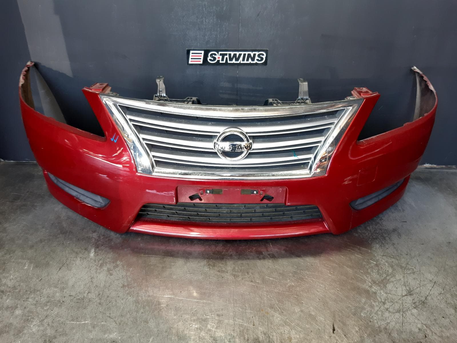 Used auto part listing image: 2014 NISSAN PULSAR FRONT BUMPER C12, HATCH, SSS, W/ H/LAMP WASHER TYPE, 05/13-12/16 0000359087