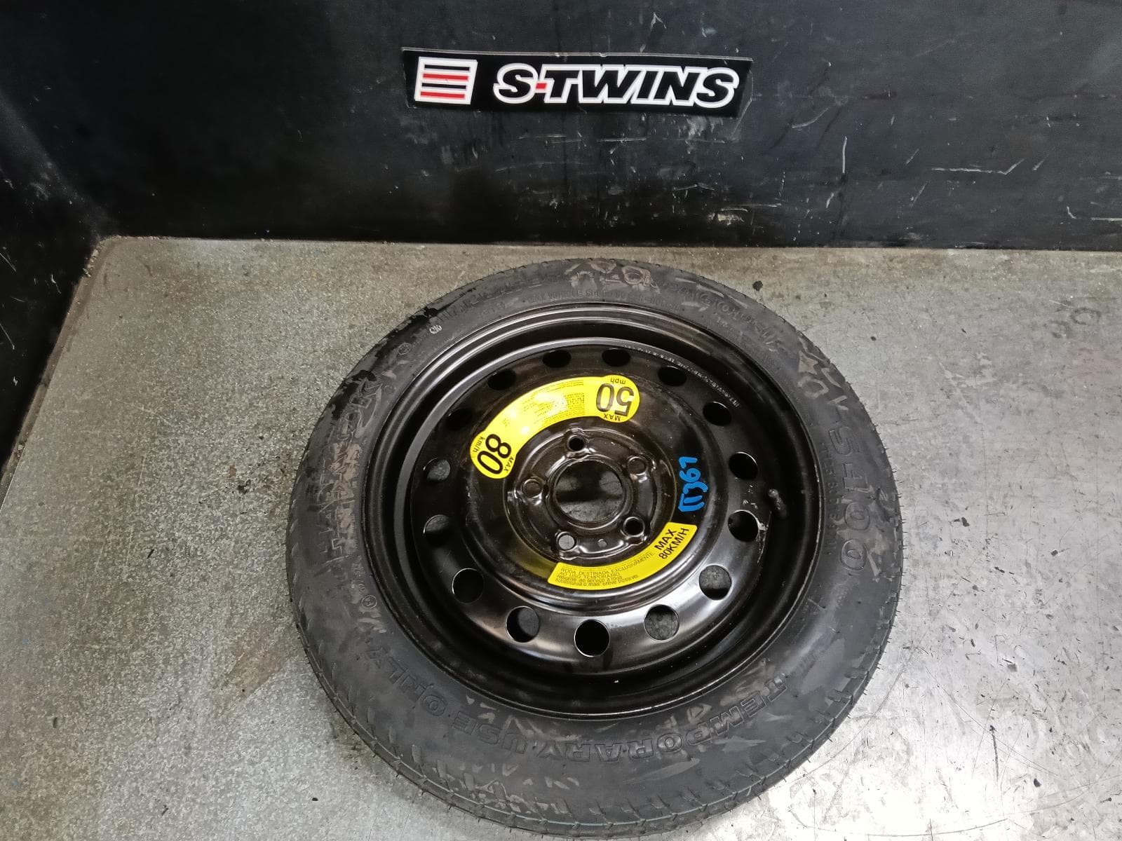Used auto part listing image: 2017 HYUNDAI KONA WHEEL STANDARD STEEL SPACE SAVER, 16X4IN, OS, 09/17-07/23