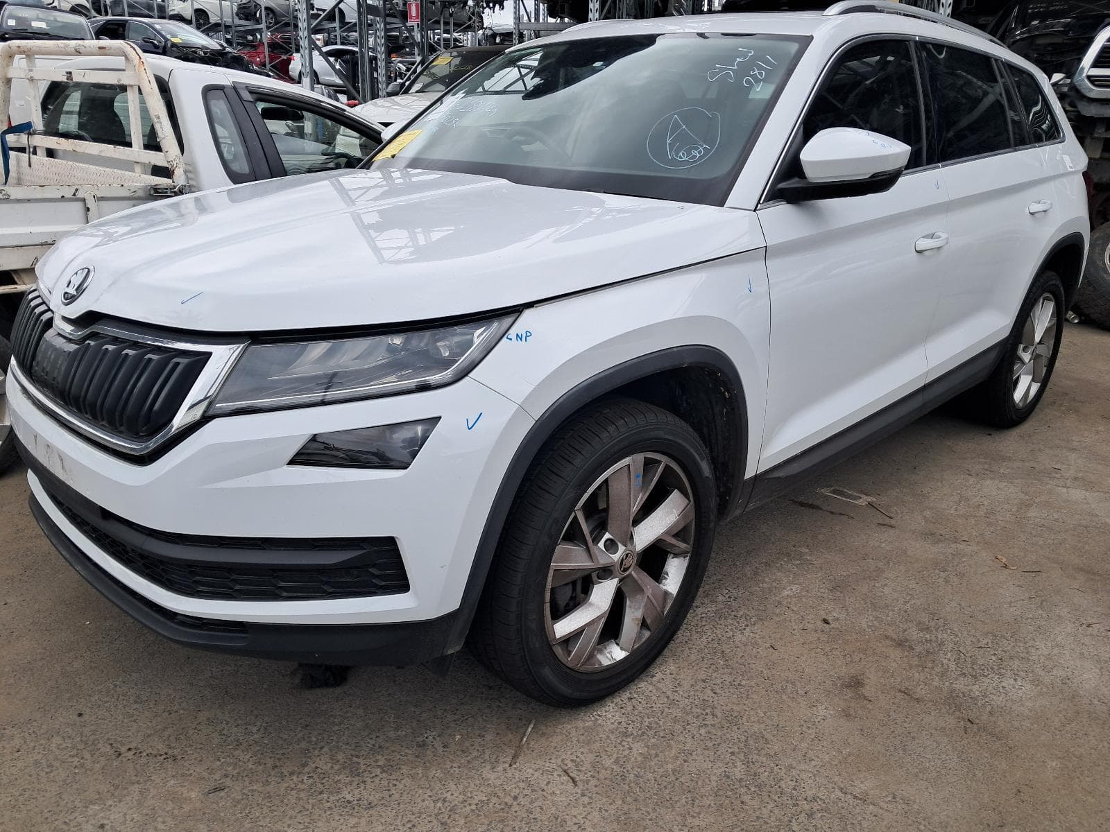 Used auto part listing image: 2017 SKODA KODIAQ SEAT BELT STALK LH REAR 2ND ROW, SEAT BELT ONLY, NS, 02/17