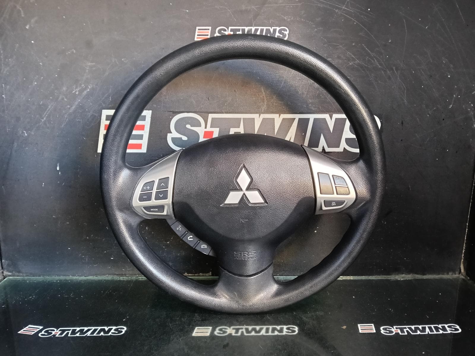 Used auto part listing image: 2017 MITSUBISHI LANCER STEERING WHEEL LEATHER, CF, 11/15-12/17