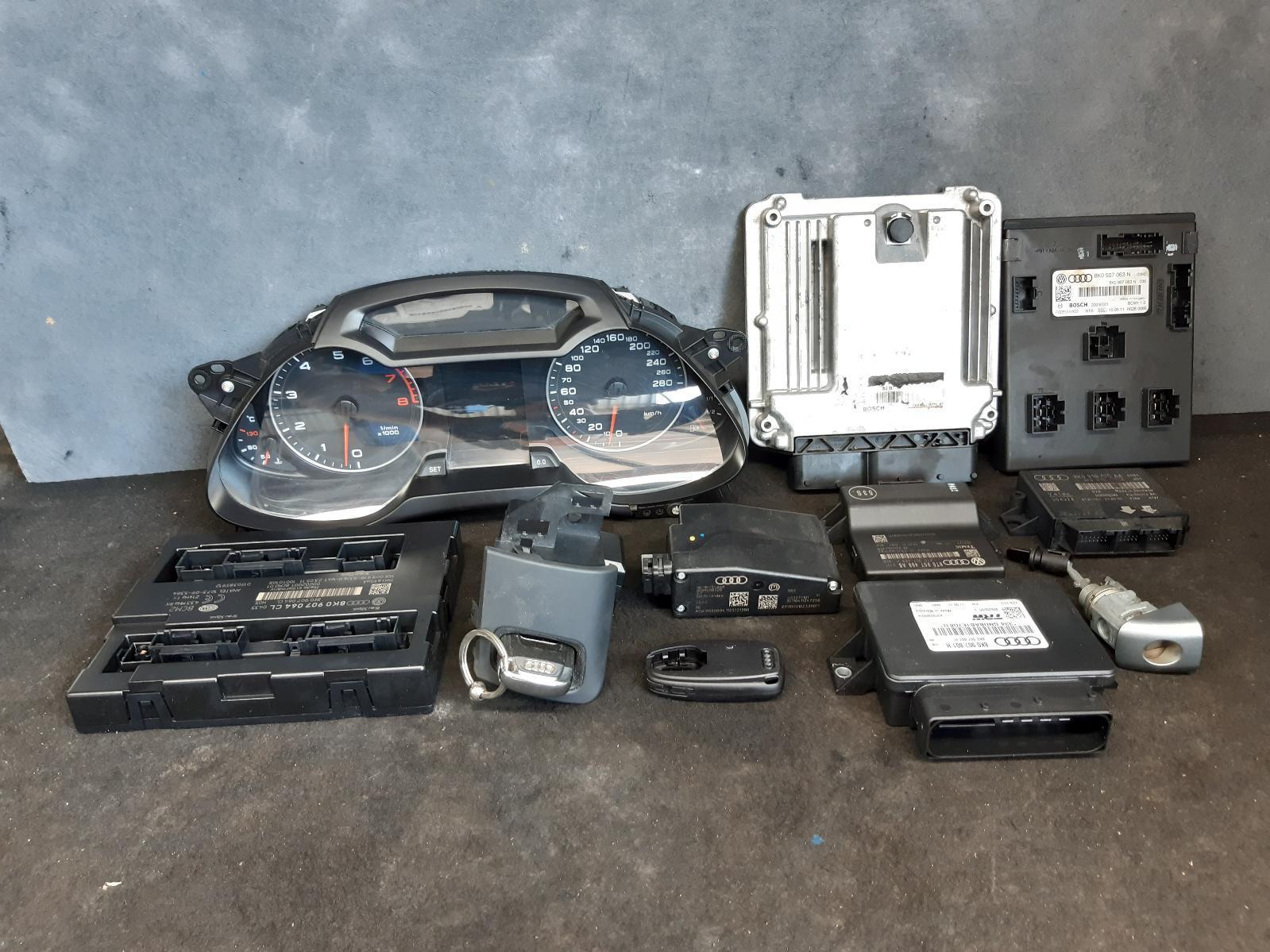 2012 AUDI A4 ENGINE ECU, 2.0, PETROL, SEC SET (ECU/IMM/READER/KEY), P/N 8K2907115P, B8 8K, 02/08-09/15 0000097594