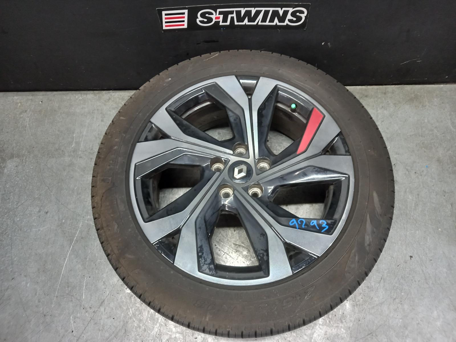 2021 RENAULT ARKANA WHEEL MAG JL1, FACTORY, 18X7IN, 5 Y SPOKE, W/ RED INSERT, 05/21-04/24 0000387418