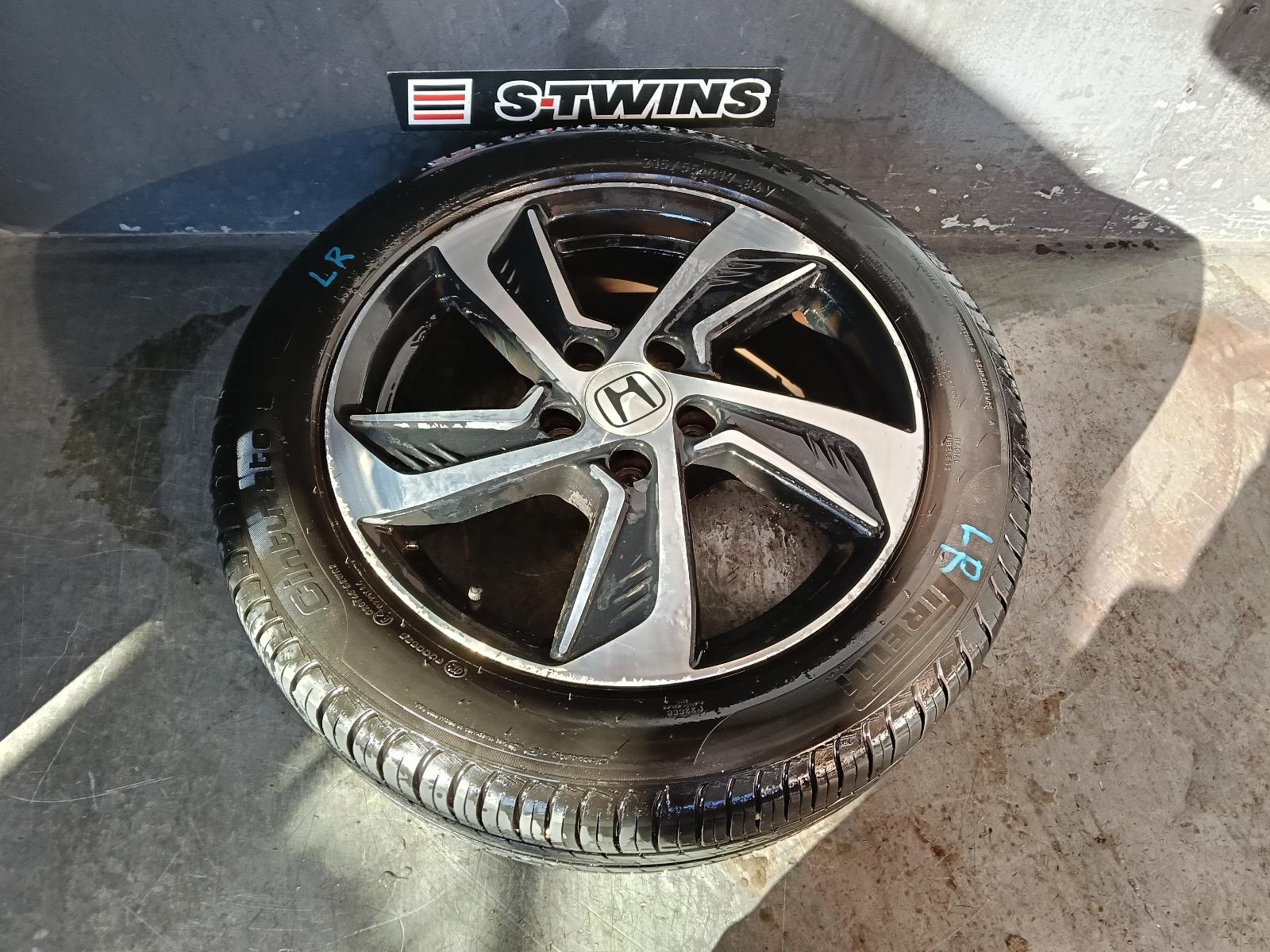 2015 HONDA ODYSSEY WHEEL MAG RC1, FACTORY, 17X7IN, 5 SPOKE, BI-COLOUR, BLACK/ALUMINUM, 02/14-12/20 0000399374
