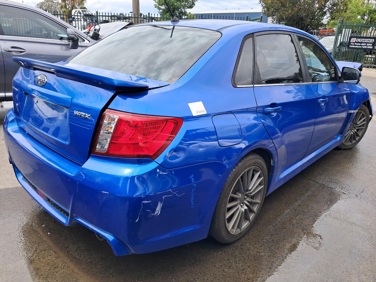 2012 SUBARU IMPREZA LEFT REAR DOOR SLIDING G3, SEDAN/HATCH, WRX TYPE, 04/10-12/13