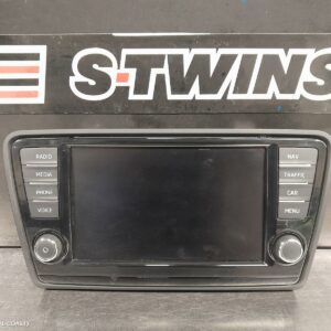 2014 Skoda Octavia Radio Cd Dvd Sat Tv Display Unit Ne 11/13-09/20 307287
