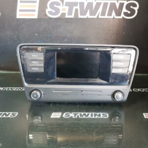 2014 Skoda Octavia Radio Cd Dvd Sat Tv Display Unit Ne 11/13-09/20 309793
