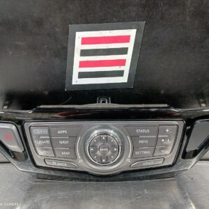 2017 Nissan Pathfinder Radio Cd Dvd Sat Tv Dash Radio Control Panel/Control Unit Upper W/ Sat Nav Type R52 12/16-04/21 206137